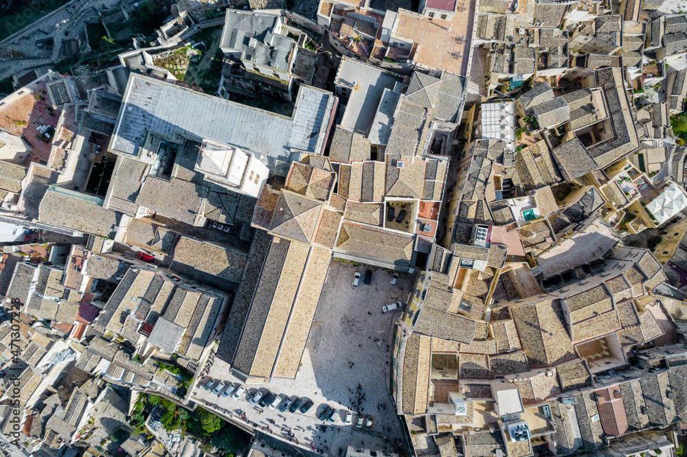 Aerial view of the town of Matera, basilicata, italy