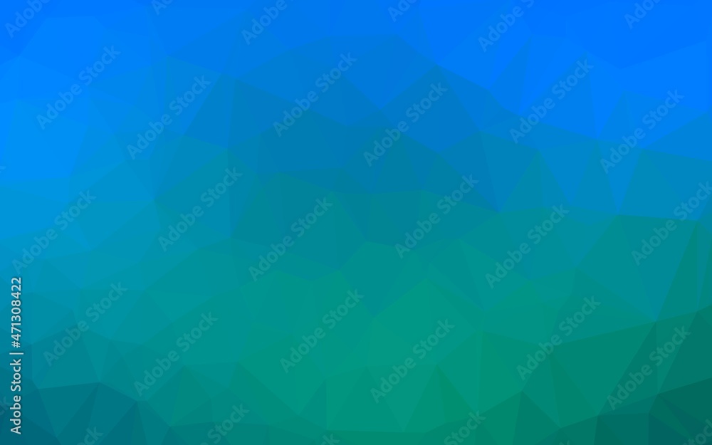 Fototapeta premium Light Blue, Green vector low poly texture.
