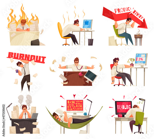 Professional Burnout Design Set