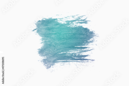 Blue watercolor brushstroke. Abstract. illustration. 