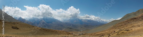 panorama of the Nepalese mountains , tibet