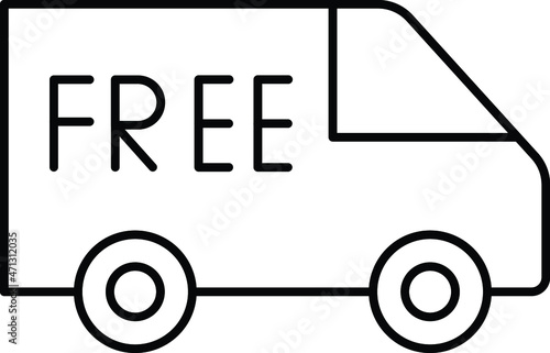 Free Delivery Isolated Vector icon which can easily modify or edit

