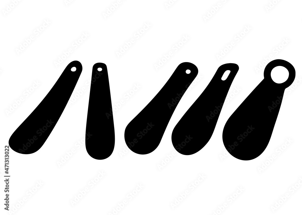 Shoe spoons included. Vector image. Shoe spoons included. Vector image.