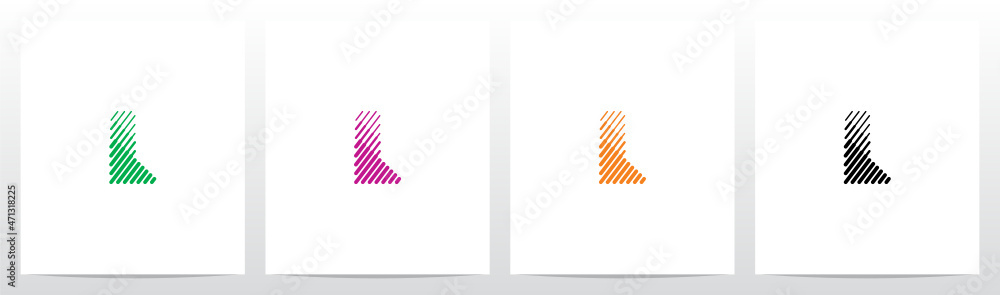 Bold And Thin Diagonal Outlines Letter Logo Design L Bold And Thin Diagonal Outlines Letter Logo Design L