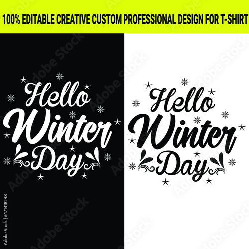 winter t-shirt design women  vector file.