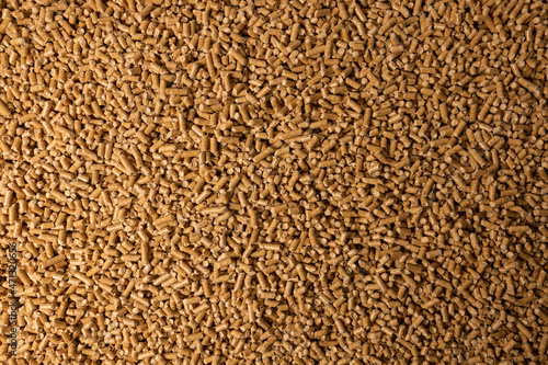 wood pellets background. biomass biofuel photo