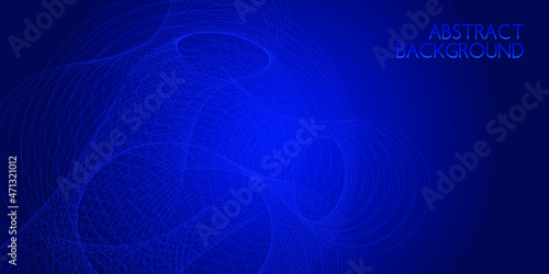 Abstract sound waves of many lines isolated on dark blue backround. Creative vector line backdrop.  