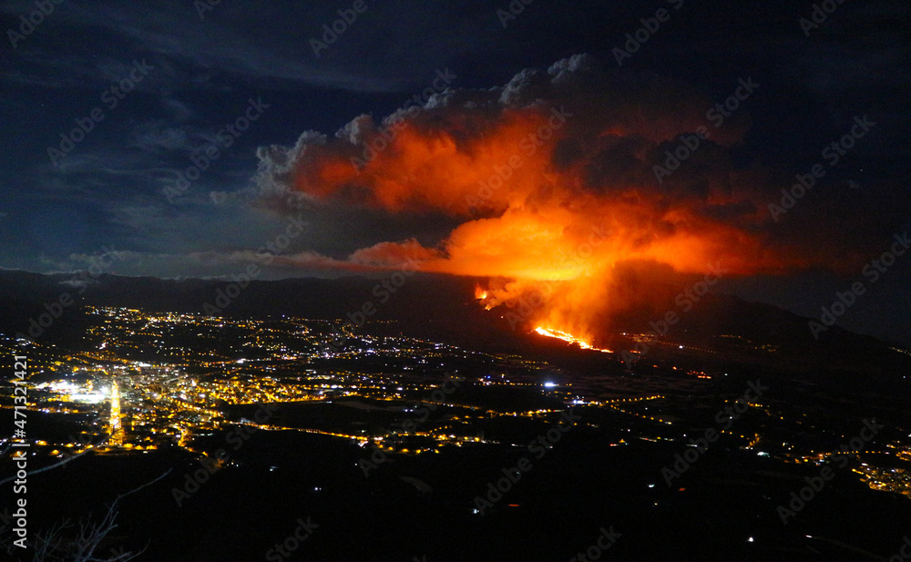 Naklejka premium Volcán en La Palma, Canarias