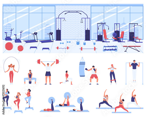 Fitness Hall Gym Set