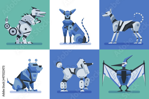 Animal Robots Compositions Set