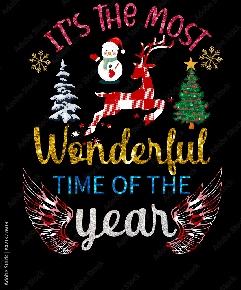 It's the most wonder time of the year Christmas and  new year t-shirt design