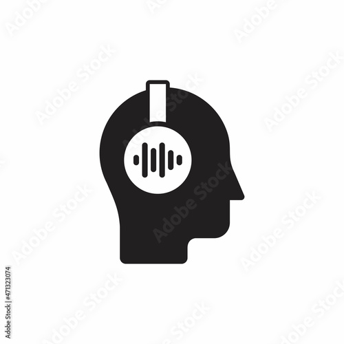 person wearing headphones icon design