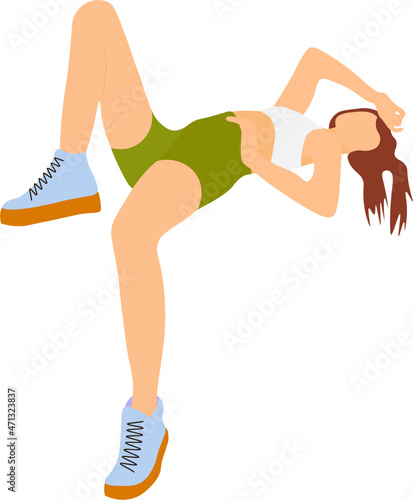 mujer acostada, chica descansando. Vector sin fondo, fondo transparente