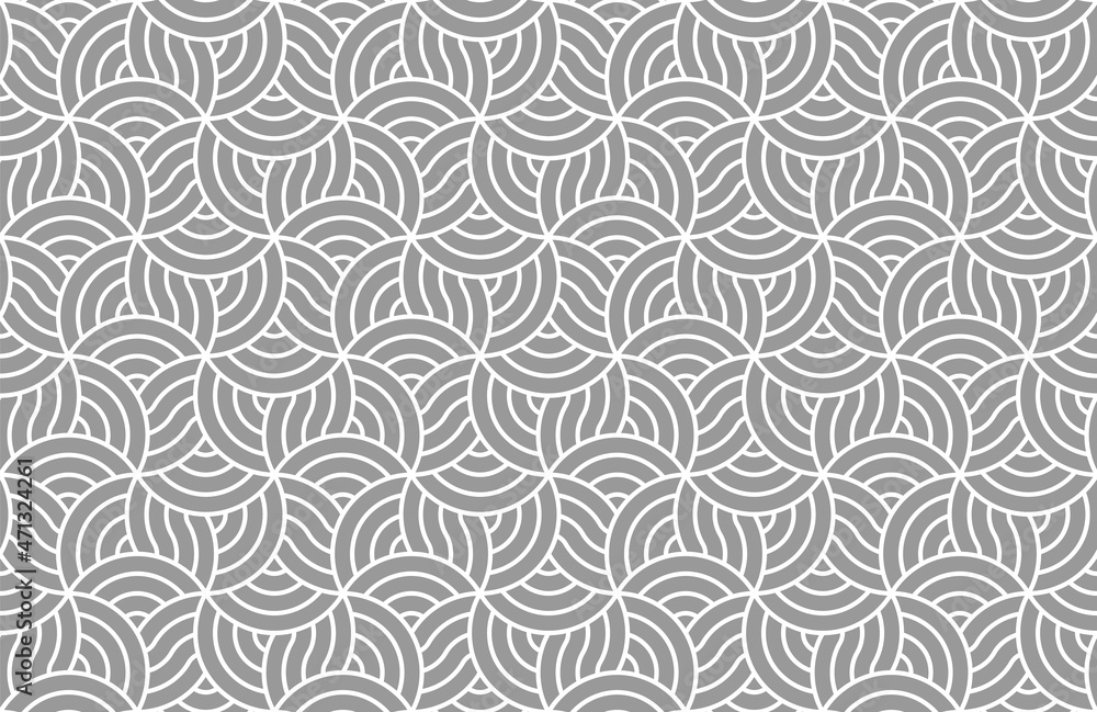 Seamless pattern with geometric stripped tiles. Stylish monochrome texture. Abstract background for textile, fabric and wrapping. Swatch for vector design.