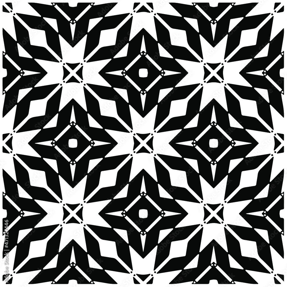 Black and white seamless geometric Pattern for fashion, fabric, apparel dress, textile, background, wallpaper, digital printing. Black and white seamless geometric Pattern for fashion, fabric, apparel dress, textile, background, wallpaper, digital printing.