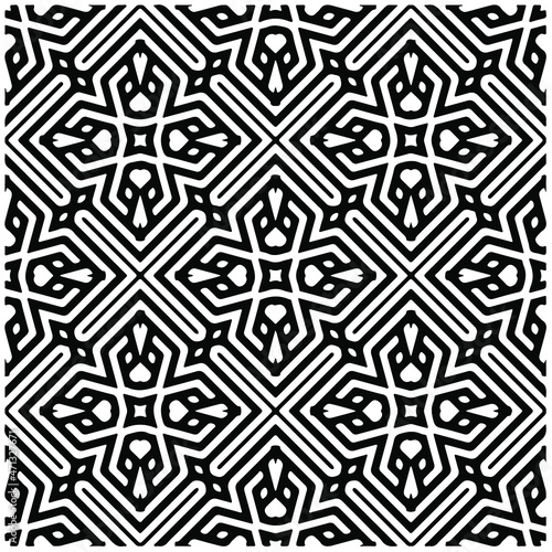  Black and white seamless geometric Pattern for fashion, fabric, apparel dress, textile, background, wallpaper, digital printing.
