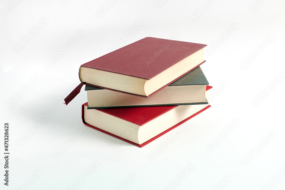 Books on white background Books on white background