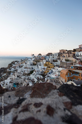 Oia village on Santorini is...