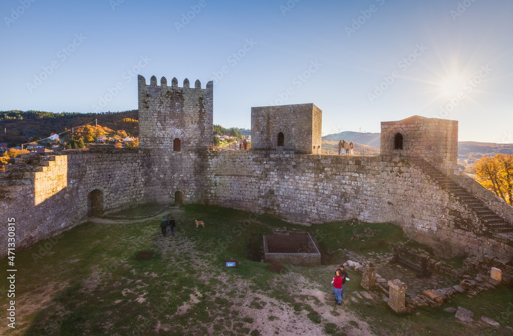 Castle of Montalegre, at sunset, Portugal