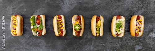 Fotografia, Obraz A Variety of Hot Dogs