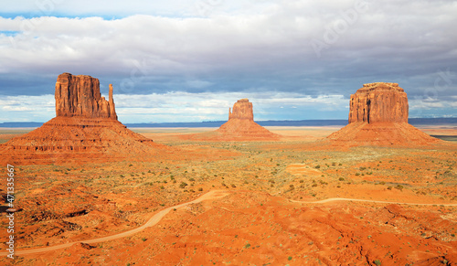 Classic view at the monuments, Monument Valley, Utah