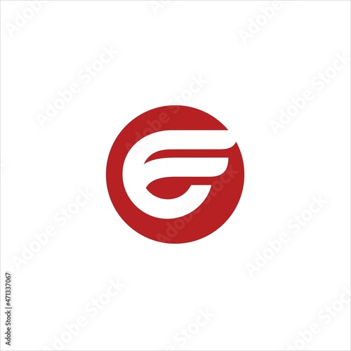 Free Download initials e logo vector template wings - GFXLoad