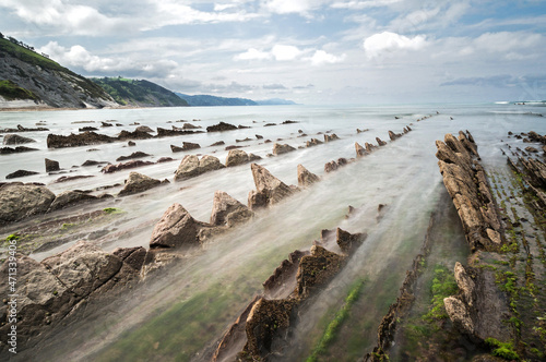 Obraz na plátne Flysch convergent in Zumaia