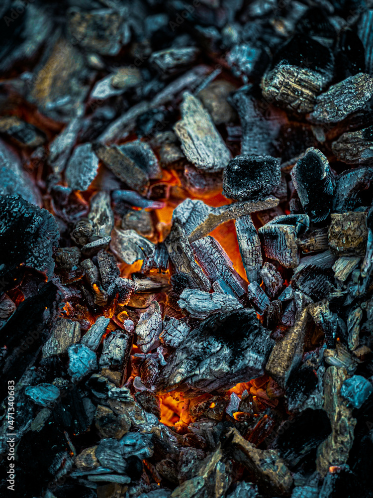 coals in the fire