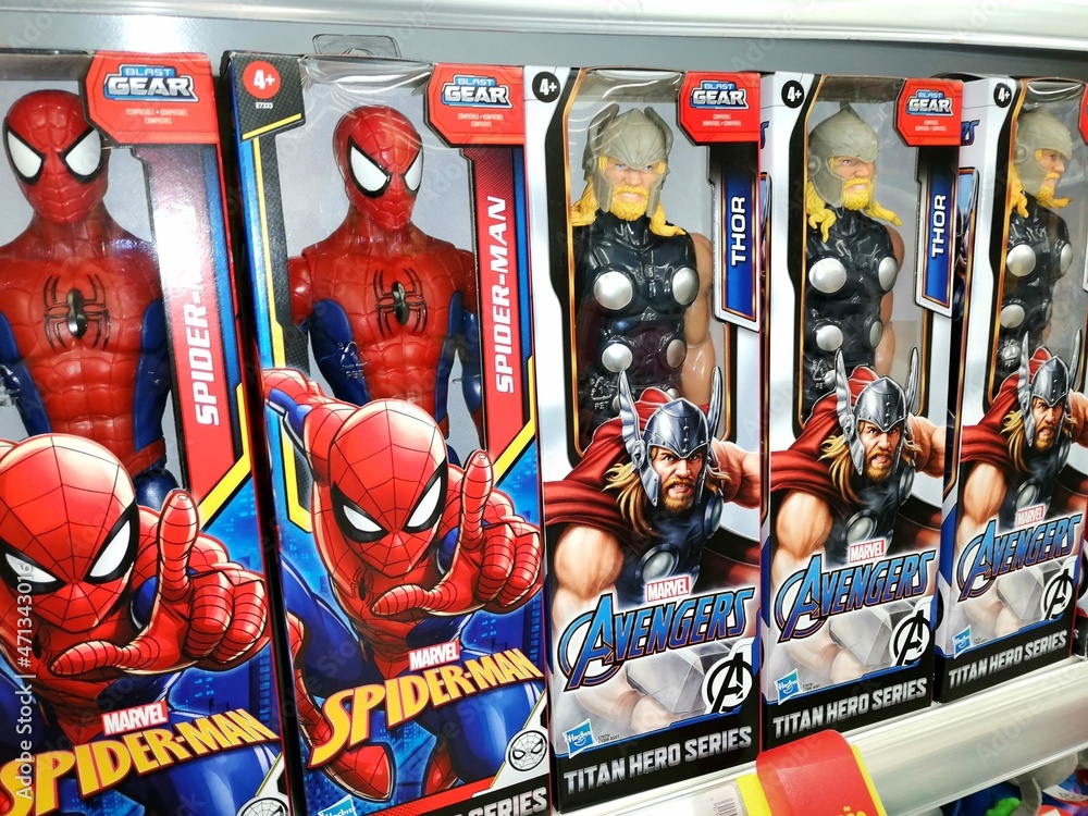 Obraz premium Spider man figures for sale.