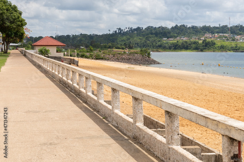 Xingu River in front of the city of Altamira, state of Pará, Brazil.