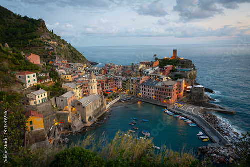 Classic viewpoint in Cinque Terre, Italy