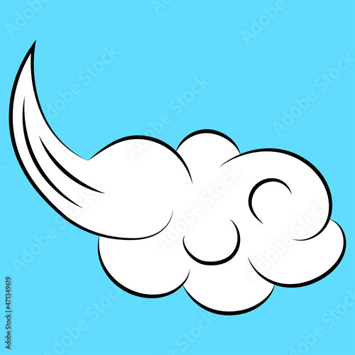  Steam or puff clouds lines
