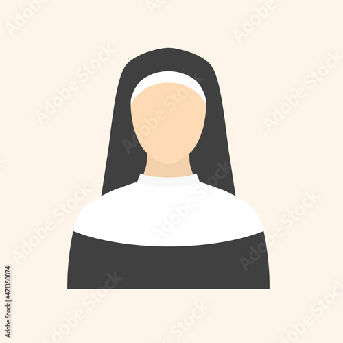 catholic nun icon- vector illustration