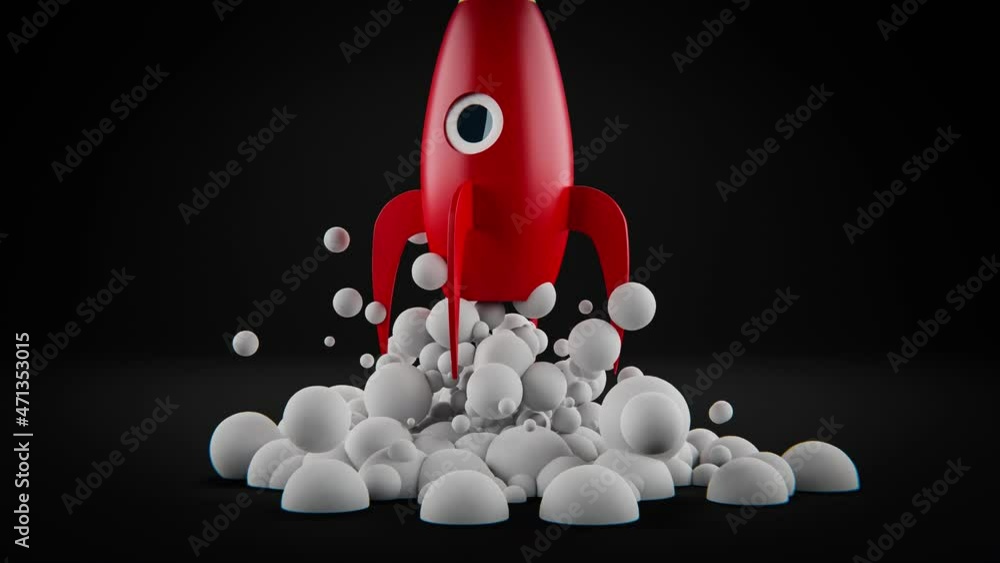 Thema Start-Up - Rakete beim Start