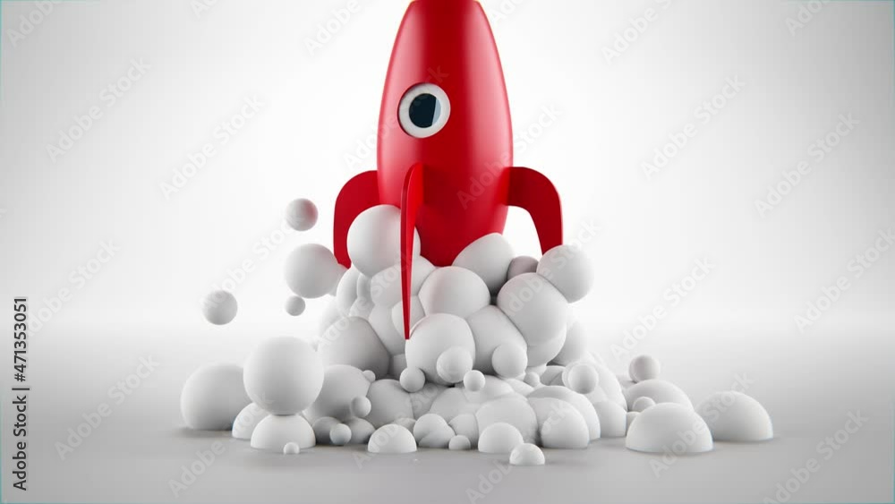 Raketenstart - Rakete hebt ab - Thema Startup oder Start-Up