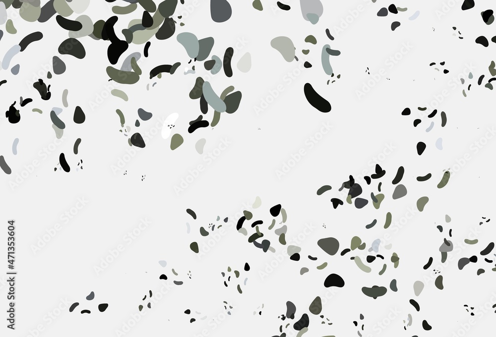 Light Black vector pattern with chaotic shapes.