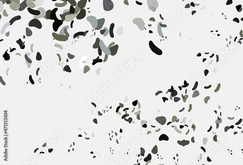 Light Black vector pattern with chaotic shapes.