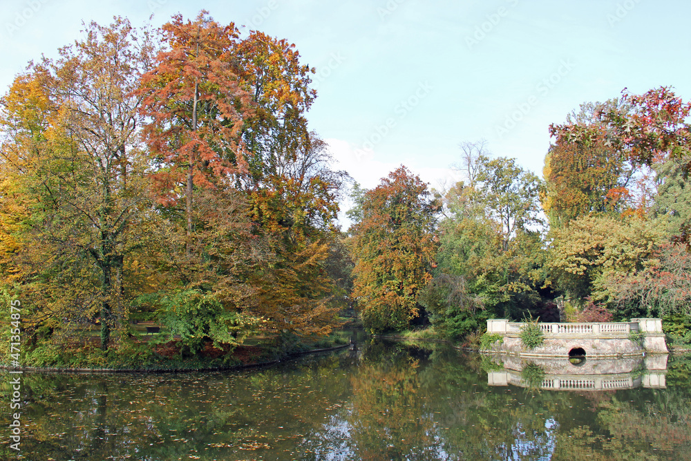 Parc de l'orangerie located in Strasbourg Alsace France