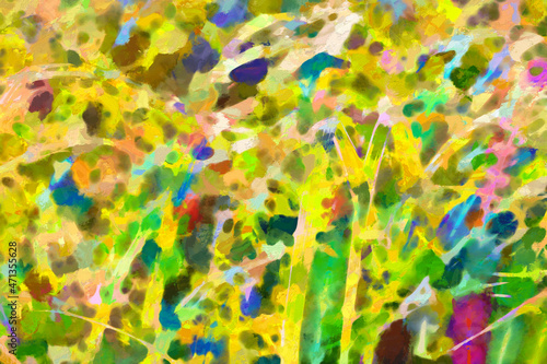 Abstract multicolored brush strokes abstract background.