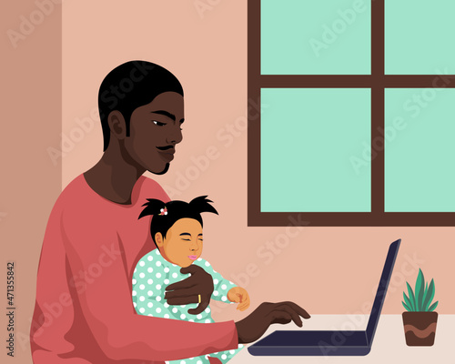 work from home parent and baby