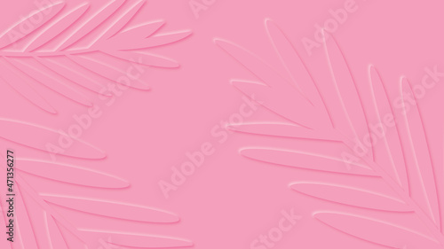 Pink leaves background, vector illustration of summer. © Irina