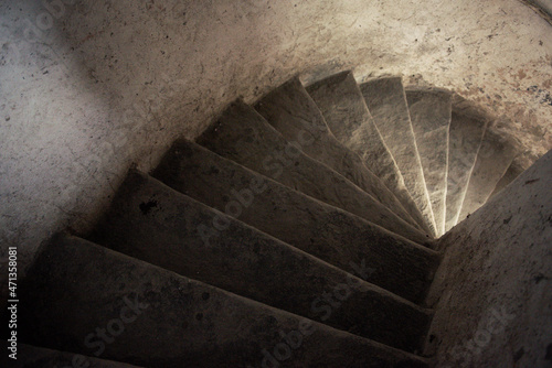  Infinite dark   stairs going up and up.