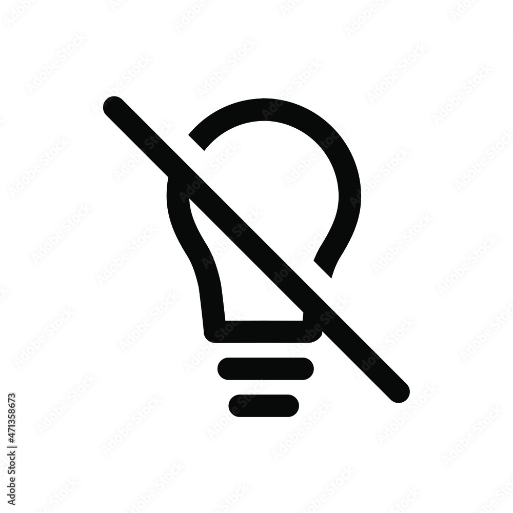 turn off the lamp, no lighting icon vector Stock Vector | Adobe Stock