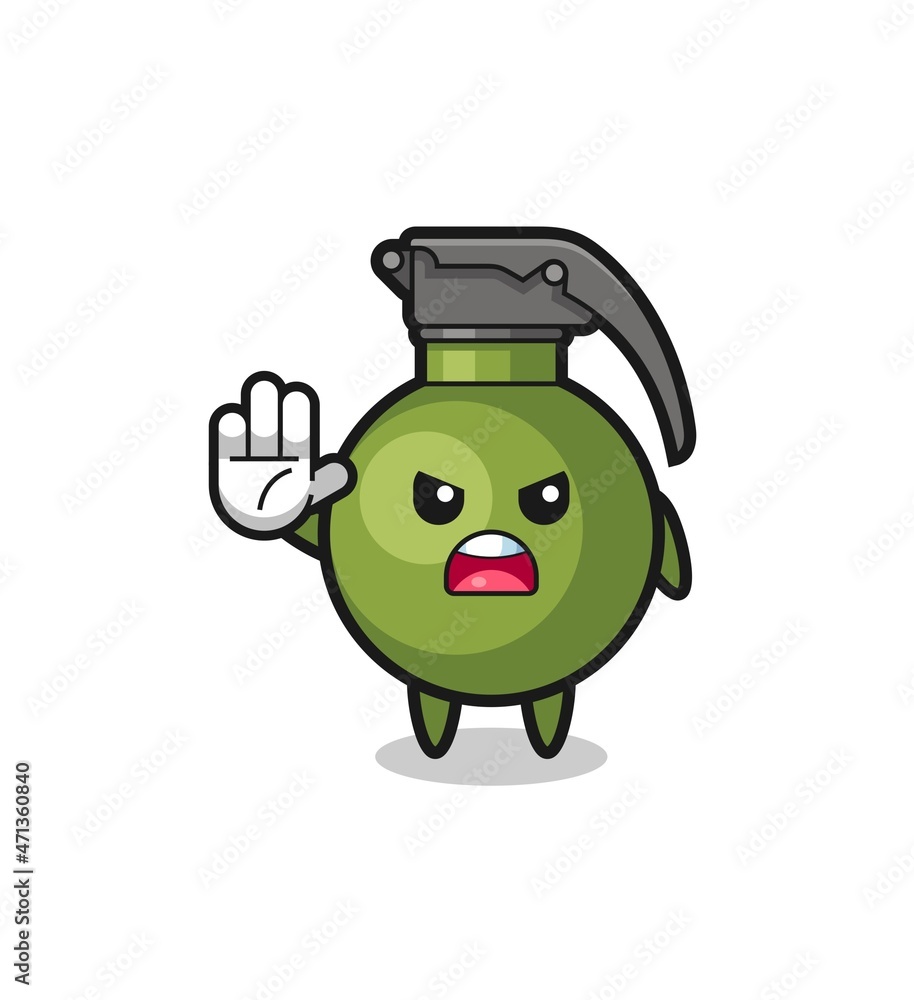 grenade character doing stop gesture grenade character doing stop gesture
