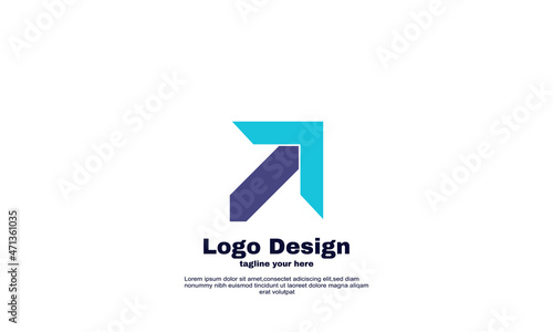 abstract arrow logo for company and business linked design vector