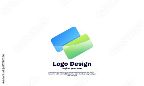 illustrator abstract two parts logo template