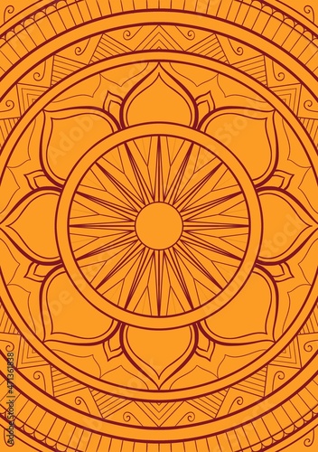 Colorful mandala illustration pattern