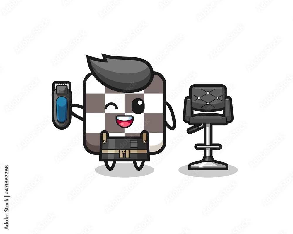 chess board barbershop is holding a trimer chess board barbershop is holding a trimer