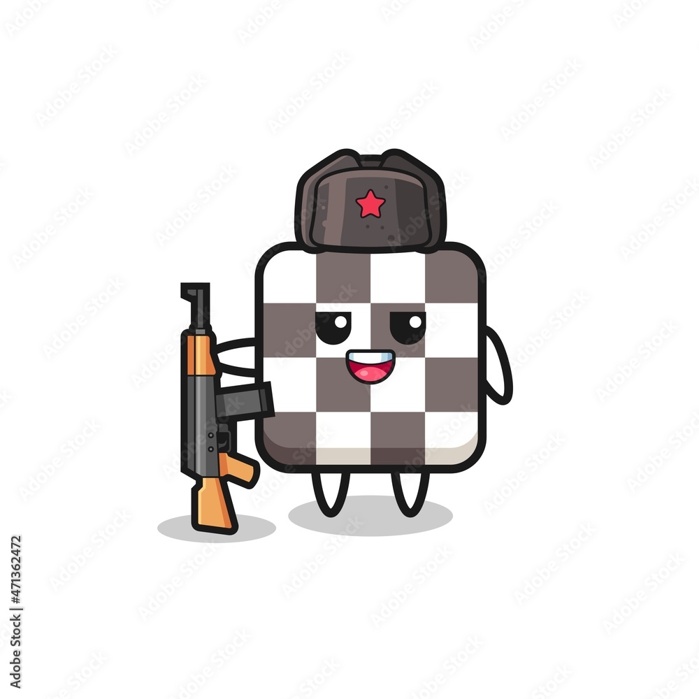 cute chess board cartoon as Russian army cute chess board cartoon as Russian army