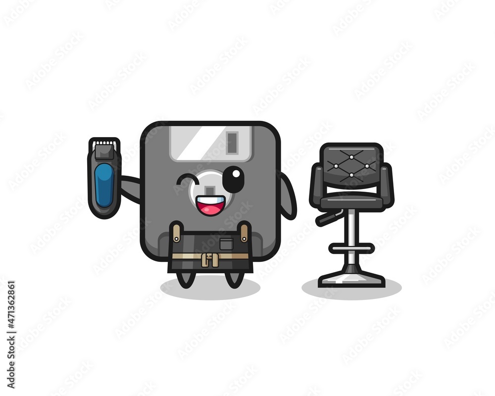 floppy disk barbershop is holding a trimer floppy disk barbershop is holding a trimer